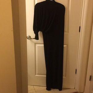 One shoulder evening gown